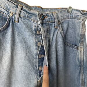 Vintage Bob Allen Carpenter Jeans Mens 36x32 Light Blue Denim Workwear Pants 90s